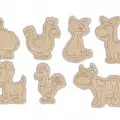 Ahşap 7 li Set Hayvanlar Boyama Eğitici Montessori Çocuk Gelişim Oyuncağı