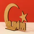 Ahşap Boyama 29 Ekim Cumhuriyet Bayrak ve Ay Yıldız Figürü Etkinlik