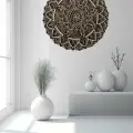 Ahşap Dekoratif Floral Mandala Duvar Dekorasyonu (40 cm)