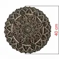 Ahşap Dekoratif Floral Mandala Duvar Dekorasyonu (40 cm)