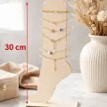 Ahşap Halhal Sergileme Standı 30×12 cm – 3 mm MDF Takı Organizeri