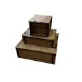 Ahşap Kutu Lazer Kesim 5x5x4 cm