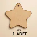 Ahşap Yıldız 5 Cm Boyanabilir 1 Adet