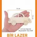 Araba Dekorlu Ahşap Boyama Okul Diy Etkinlik Aktivite Sanat
