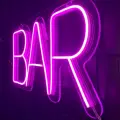 BAR YAZILI NEON LED IŞIKLI TABELA 45x25 cm