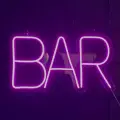 BAR YAZILI NEON LED IŞIKLI TABELA 45x25 cm