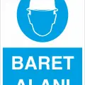 Baret Alanı İş Güvenliği Levhası