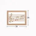 Boyanabilir Ahşap Müzik Notaları Dekorlu Duvar Dekorasyonu
