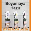 Boyanabilir Bahar çiçekleri saksısı Okul Anaokulu Kreş Aktivite Ektinlik Boyama
