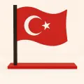 Boyanabilir Türk Bayrağı Standlı Ahşap Oyuncak Etkinlik Aktivite 1 Ad