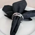 Daire Desen 6’lı Şeffaf Renk Akrilik Peçete Halkası Peçete Yüzüğü