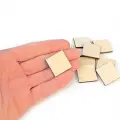 Dekoratif Ahşap Kare 5x5 cm 50 Adet