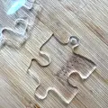 Dekoratif Puzzle Parçası Silüeti Akrilik Şeffaf Pleksi Süs