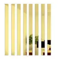 Dekoratif Şerit Gold Ayna Pleksi Duvar Süsü 2.5x100cm 5 Adet( Yapışkanlı )