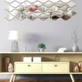 Dekoratif Su Damlası Ayna Pleksi Gümüş Aynalı Duvar Dekoru (6x10cm) 12li Paket