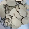 Doğal Ahşap Anahtarlık Kavak 3,5x5,5 cm
