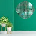 Gold & Gümüş Pleksi Dekoratif Antre Banyo Süs Mozaik Ayna 200 Adet 3x3 Cm