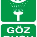 Göz Duşu İş Güvenliği Levhası