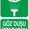 Göz Duşu İstasyonu İş Güvenliği Levhası