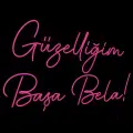 Güzelliğim Başa Bela Yazılı Neon Led