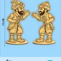 Hacivat & Karagöz Ahşap Etkinlik Boyama Standlı