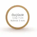 Ham Ahşap 7 Cm Çember Kenar Kalınlığı 0.75 Mm Ip Dolamaya Uygun