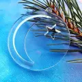 Hilal ve Yıldız Noel Süsü Şeffaf 3 mm akrilik pleksiglass