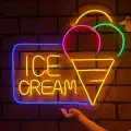 İce Cream Neon Led Dondurma Tabelası