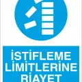 İstifleme Limitlerine Riayet Et İş Güvenliği Uyarı Levhası