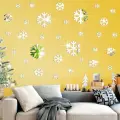Kar Tanesi Yılbaşı Happy New Year Duvar Dekoru | 30 Parça Ürün | 1MM Yapışkanlı Pleksi Ayna