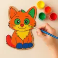 Kedi Ahşap Boyama Okul Diy Etkinlik Aktivite Sanat