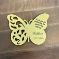 Kelebek Dekorlu Gold veya Gümüş Pleksi Magnet
