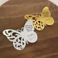 Kelebek Dekorlu Gold veya Gümüş Pleksi Magnet