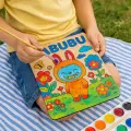 Labubu Karakteri Ahşap Boyama 25x25 cm – Okul Öncesi DIY Etkinlik ve Sanat Aktivitesi