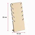 Lazer Kesim Ahşap Kolye Sergileme Standı 25×15 cm  Masaüstü Takı Organizeri
