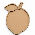 Limon Şeklinde Boyanabilir Ham MDF Dekoratif Sunum Kahve Tepsisi 15x10 cm