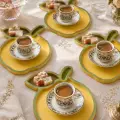 Limon Şeklinde Boyanabilir Ham MDF Dekoratif Sunum Kahve Tepsisi 15x10 cm