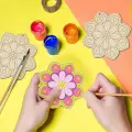 Mandala Ahşap Boyama Otonom Gelişim Çocuk Etkinliği Çocuk Gelişimi 15x15