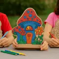 Mantar Ev Boyama Aktivite Sanat Okul Öncesi Anaokulu Kreş Etkinlik