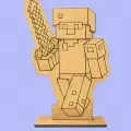 Minecraft Temalı Ahşap Boyama