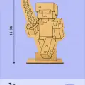 Minecraft Temalı Ahşap Boyama