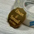 Özel Tasarım Gold & Gümüş Pleksi Düğün Nişan Söz Hediyelikleri