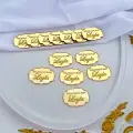 Özel Tasarım Gold Pleksi Düğün, Nişan ve Bebek Nikah Şekeri Pleksi