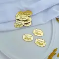 Özel Tasarım Gold Pleksi Düğün, Nişan ve Bebek Nikah Şekeri Pleksi