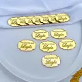 Özel Tasarım Gold Pleksi Düğün, Nişan ve Bebek Nikah Şekeri Pleksi
