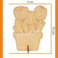 Sevimli Laleler Saksıda Boyama Aktivite Sanat Okul Öncesi Anaokulu Kreş Etkinlik 13x10 cm