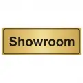 Showroom Yönlendirme Levhası 7Cmx20Cm Altın Renk Metal