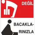 Yükü Belinizle Değil Bacaklarınızla Kaldırın İş Güvenliği Uyarı Levhası
