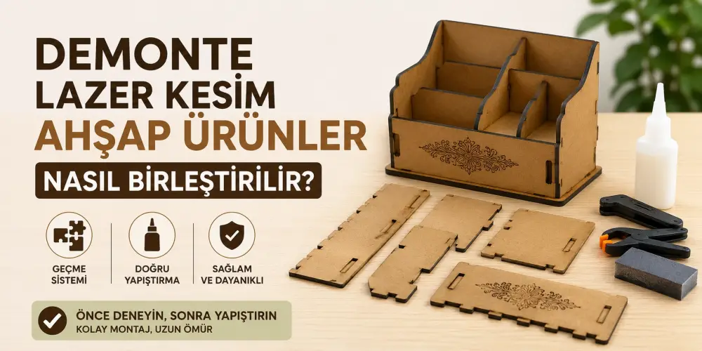 Demonte Lazer Kesim Ahşap Ürünler Nasıl Birleştirilir? Montaj ve Yapıştırma Rehberi