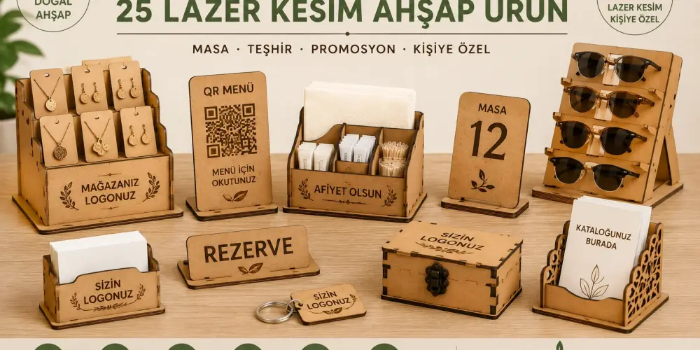 İşletmeler İçin 25 Lazer Kesim Ahşap Ürün Fikri